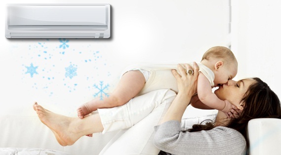 Không nên bật điều hòa quá thấp cho trẻ sơ sinh
