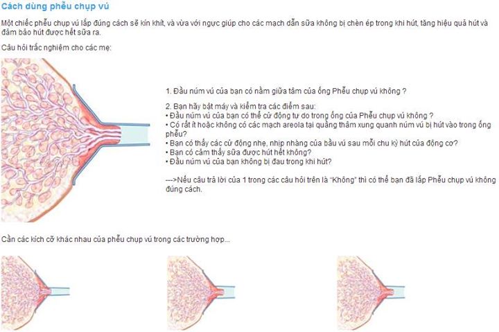 chọn phễu máy hút sữa hợp lý