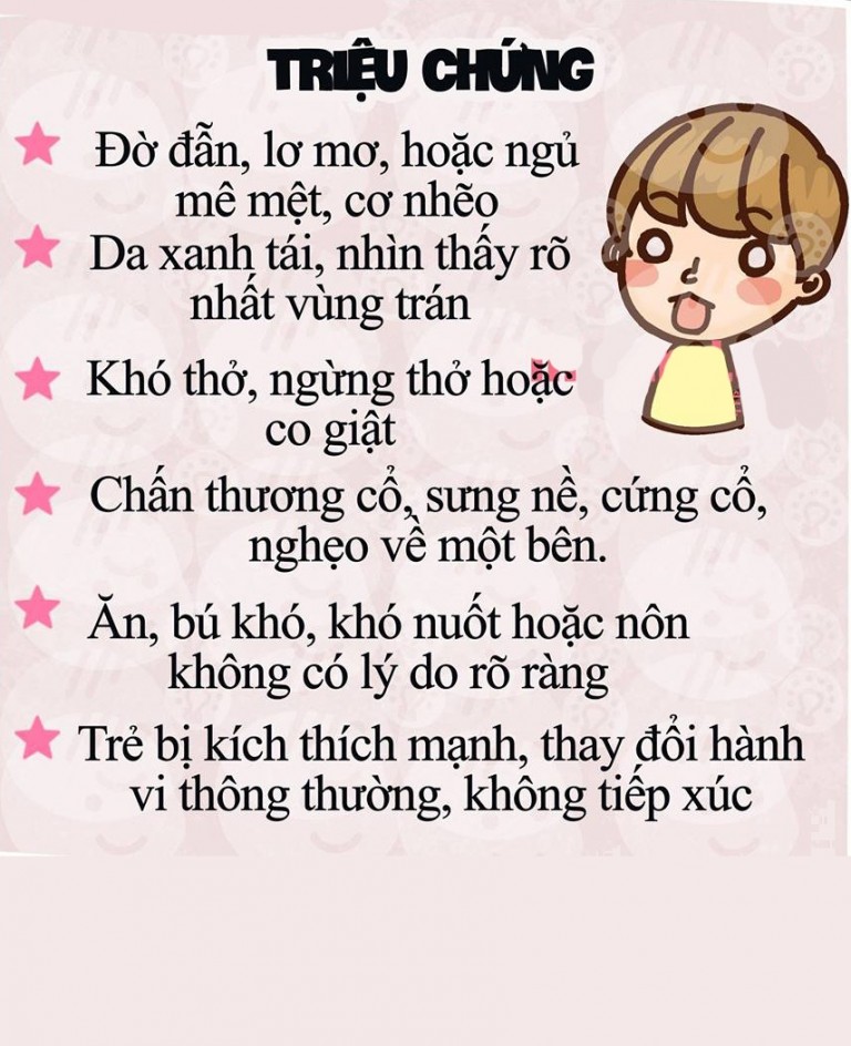 Biểu hiện của hội chứng rung lắc ở trẻ