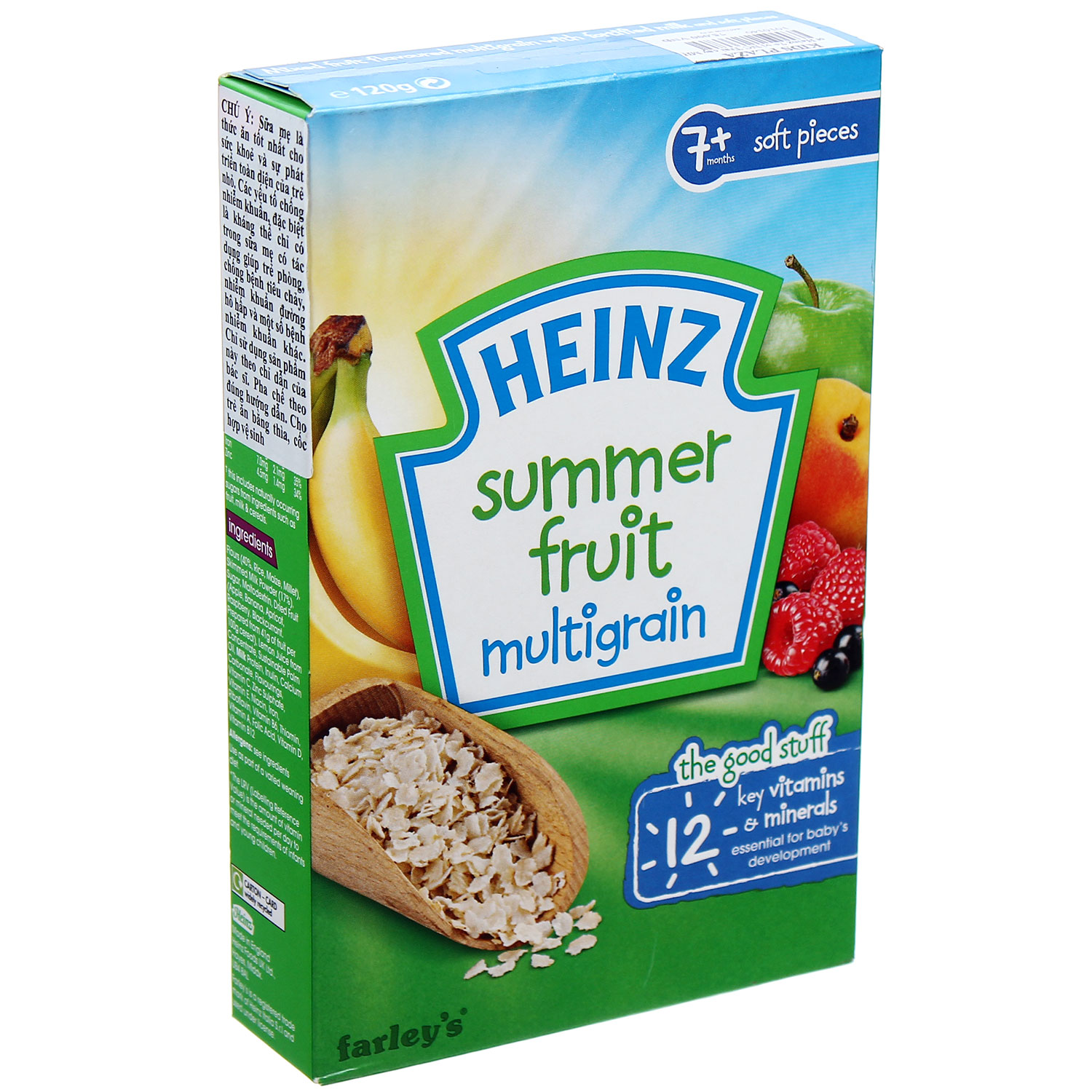 Bột ăn dặm Heinz Anh 7+ vị ngũ cốc trái cây mùa hè
