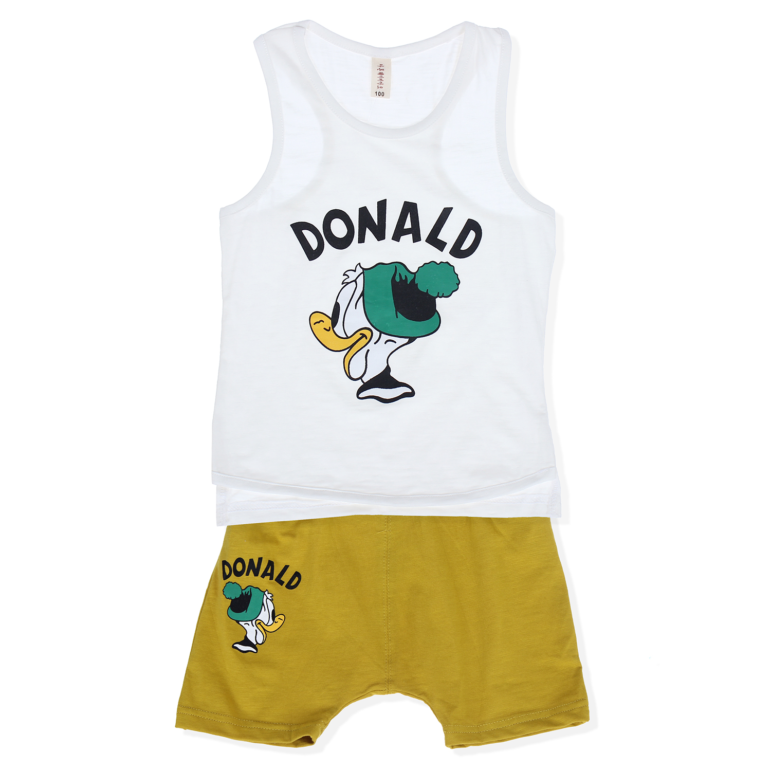Bộ quần áo 3 lỗ cho bé trai in hình chú vịt Donald