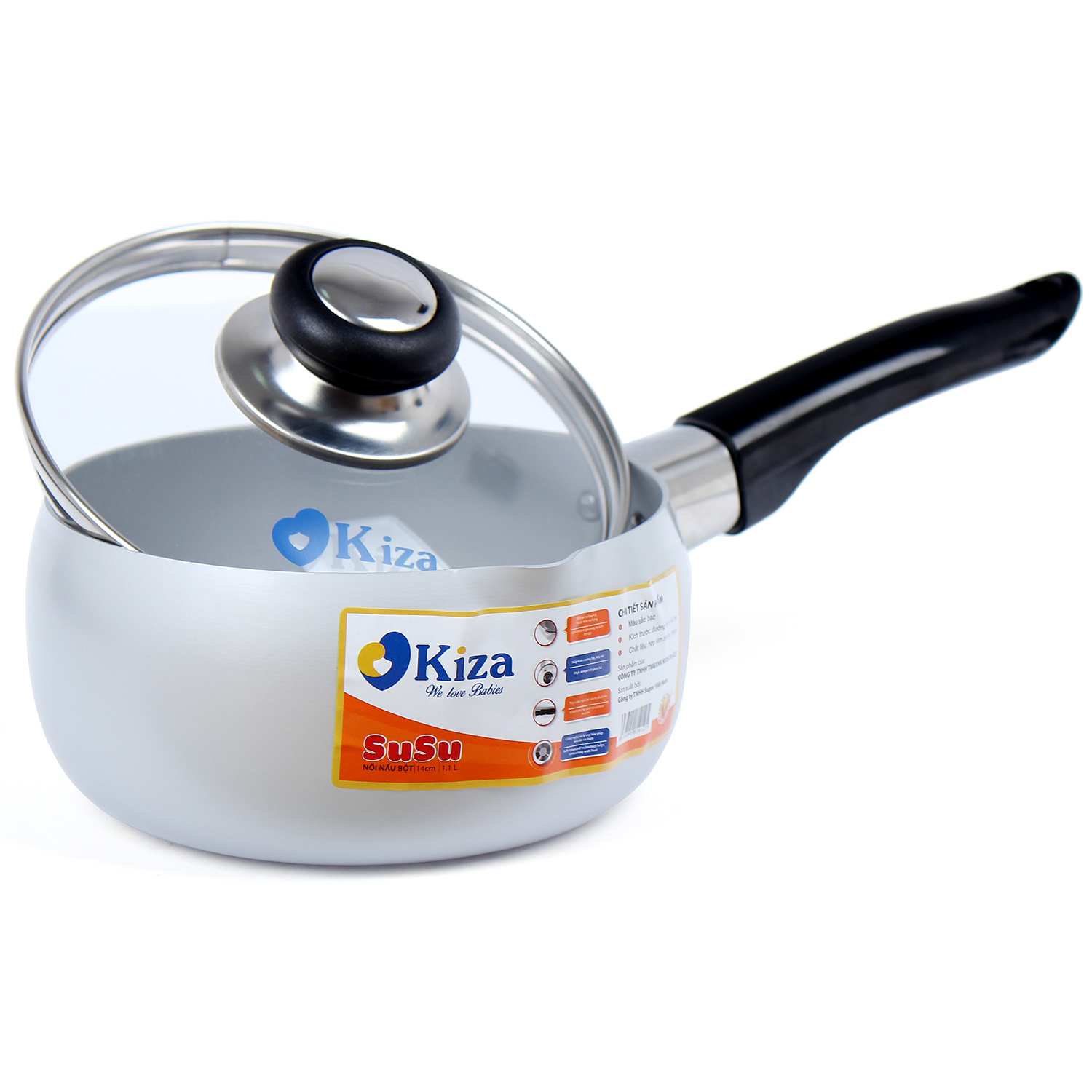 Nồi nấu cháo, bột cho bé SuSu Kiza quan sát thức ăn dễ dàng