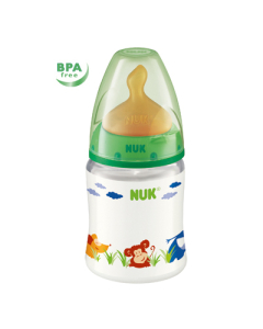 Bình sữa cổ rộng Nuk cao su 150ml - BPA free