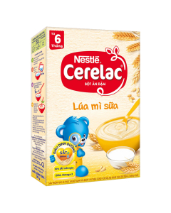 Bột ăn dặm Nestle Cerelac lúa mì sữa 200g cho bé 6M+