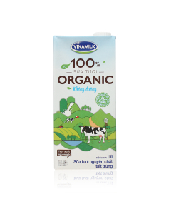 Sữa tươi tiệt trùng không đường Vinamilk Organic 1L
