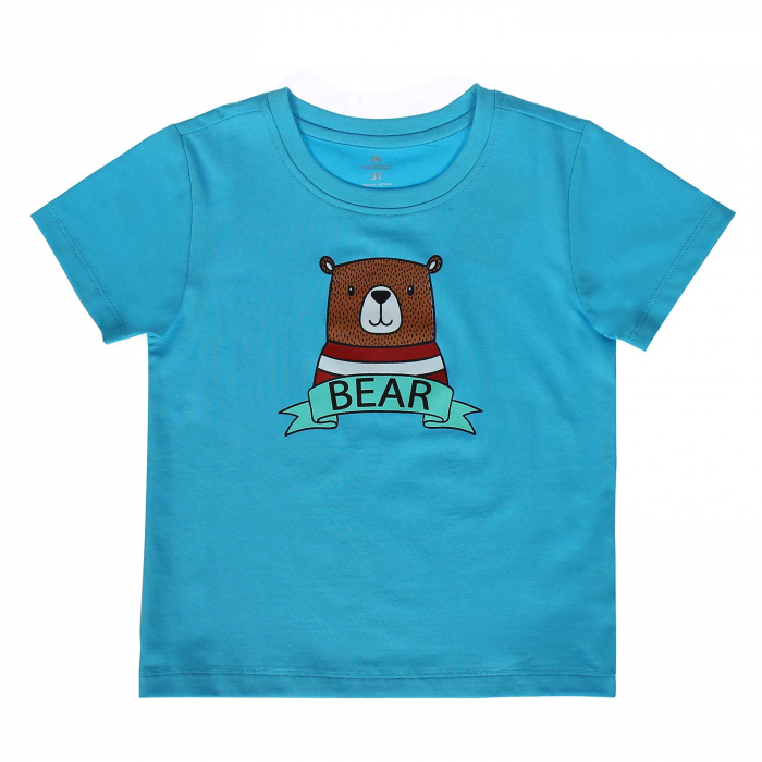 Áo cộc tay in gấu Bear Mamago (Xanh) - Kidsplaza.vn
