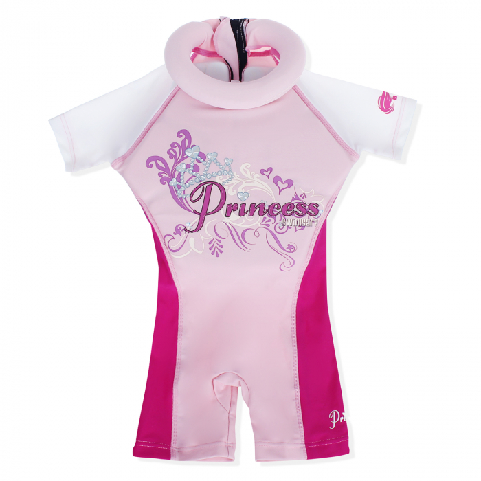Bộ quần áo tập bơi cho bé Swimsafe Princess (trắng hồng) size L - Kidsplaza.vn