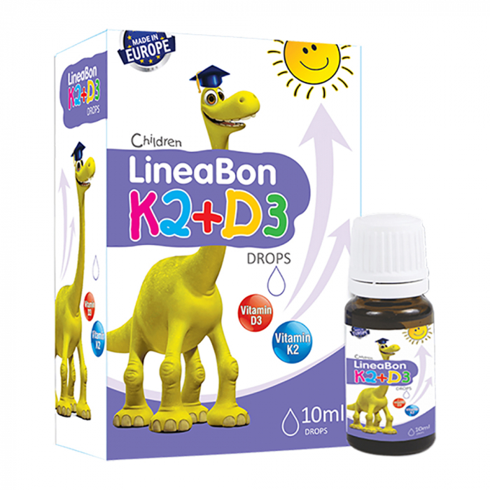 Vitamin D3 + K2 Lineabon Drops 10ml Kids Plaza