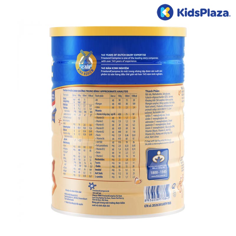 sữa bột Frisolac Gold 3 1500g cho bé 1-2 tuổi