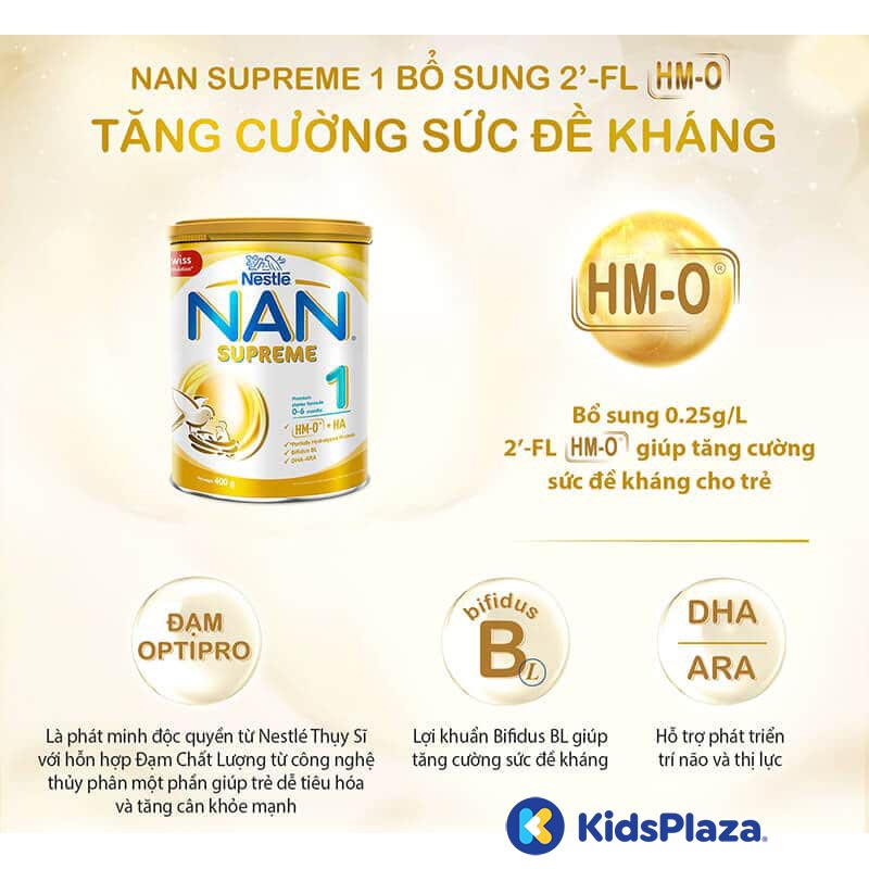 Sữa Nan Supreme số 1 800g cho bé 0-6 tháng