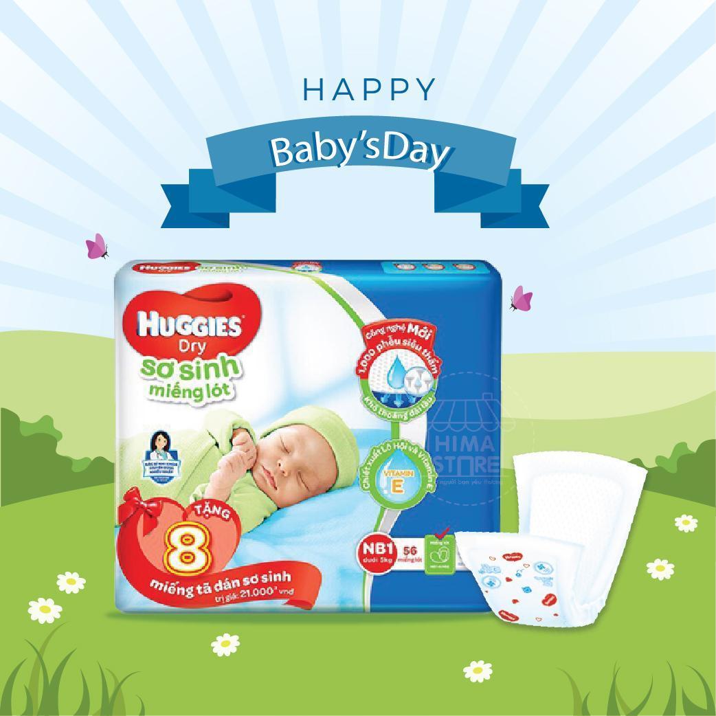 miếng lót sơ sinh Huggies cho bé