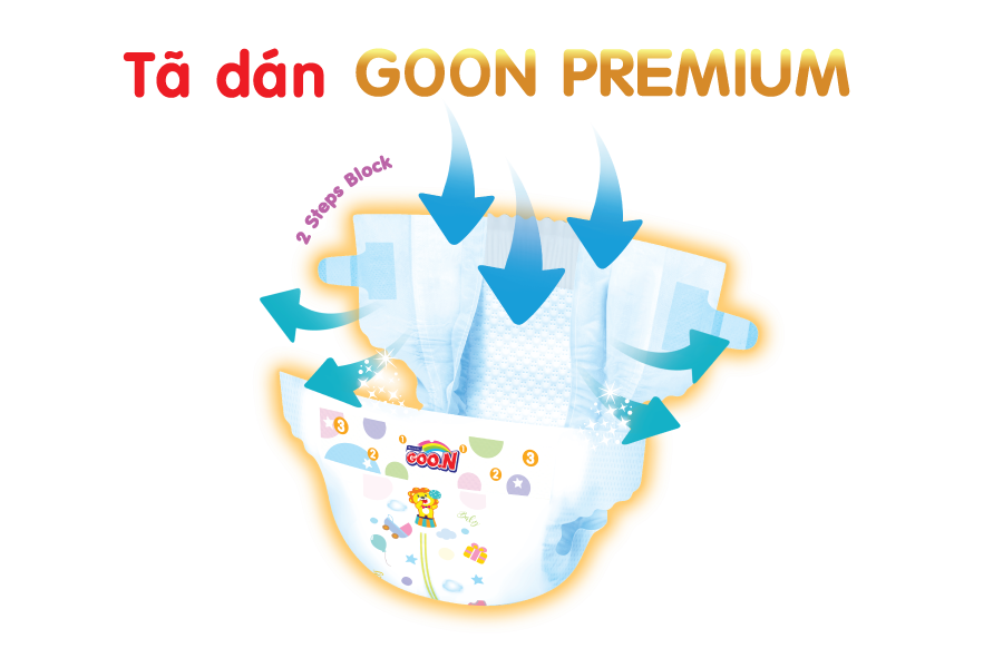 Bỉm Tã dán Goon Premium size L 50 miếng