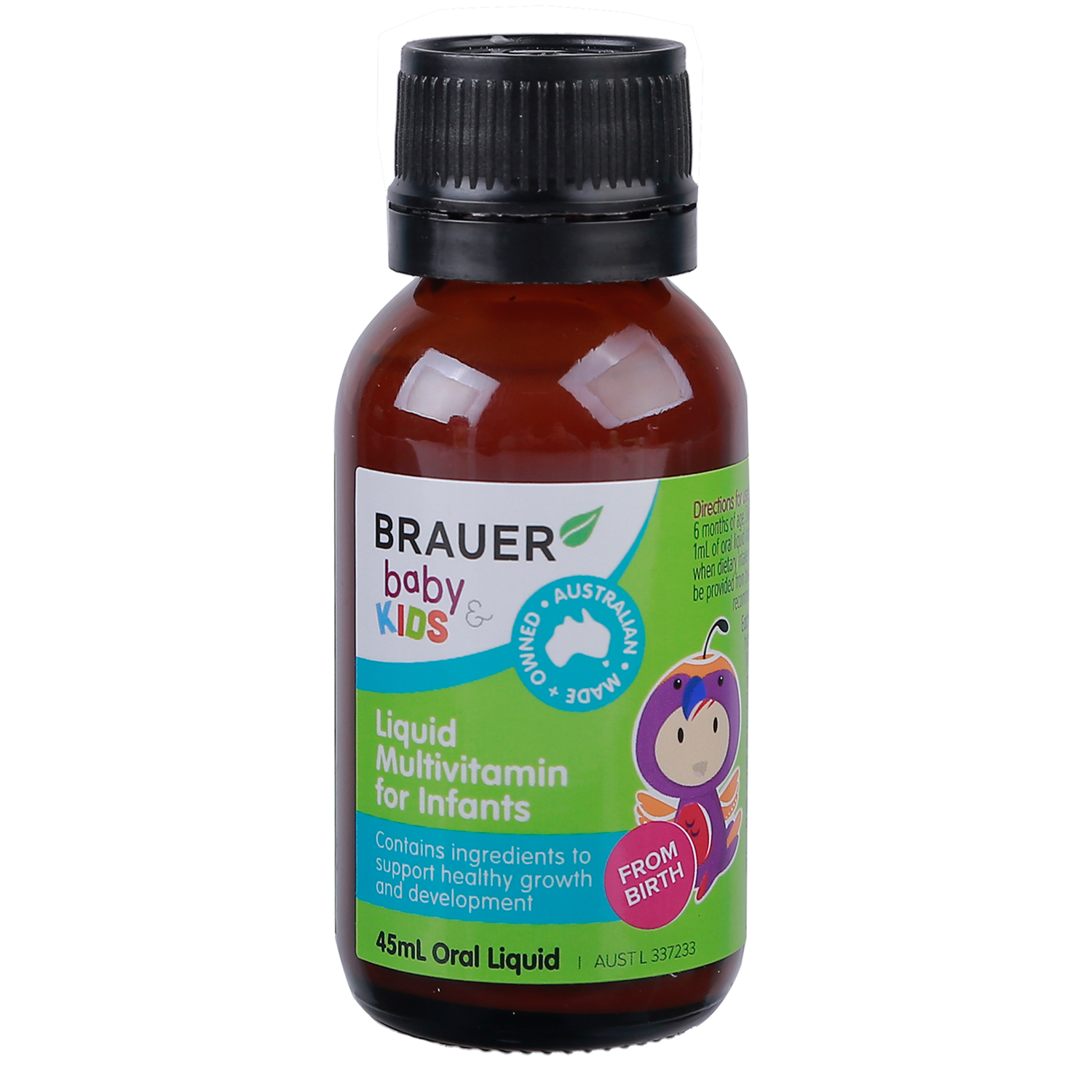 Nhiều thành phần Siro Brauer Liquid Multivitamin For Infants 45ml