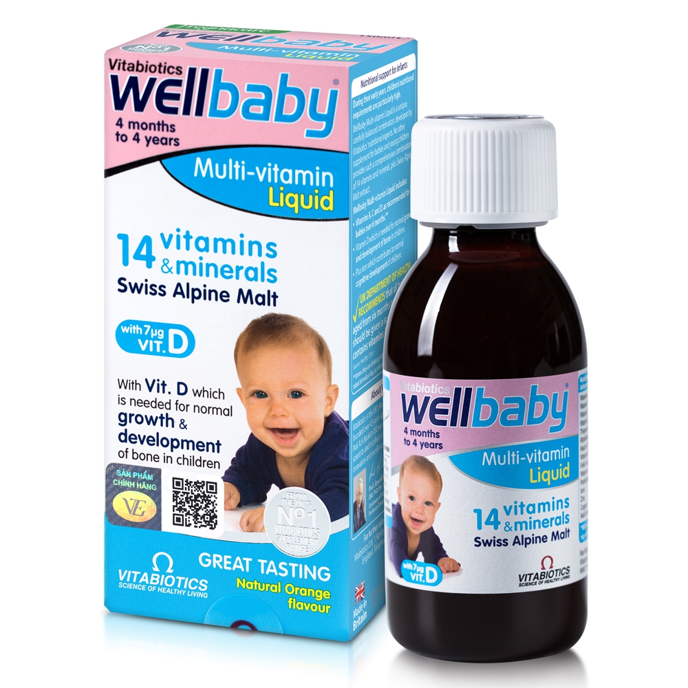 Tác dụng siro cho bé Wellbaby Multi-Vitamin Liquid 150ml 