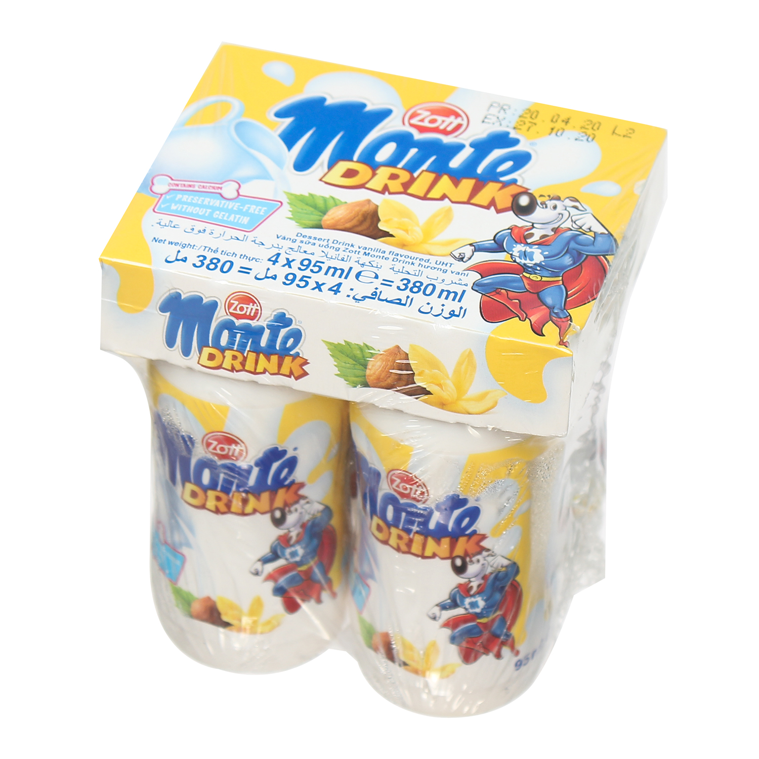 Váng sữa Monte Drink 95ml cho bé trên 6 tháng tuổi