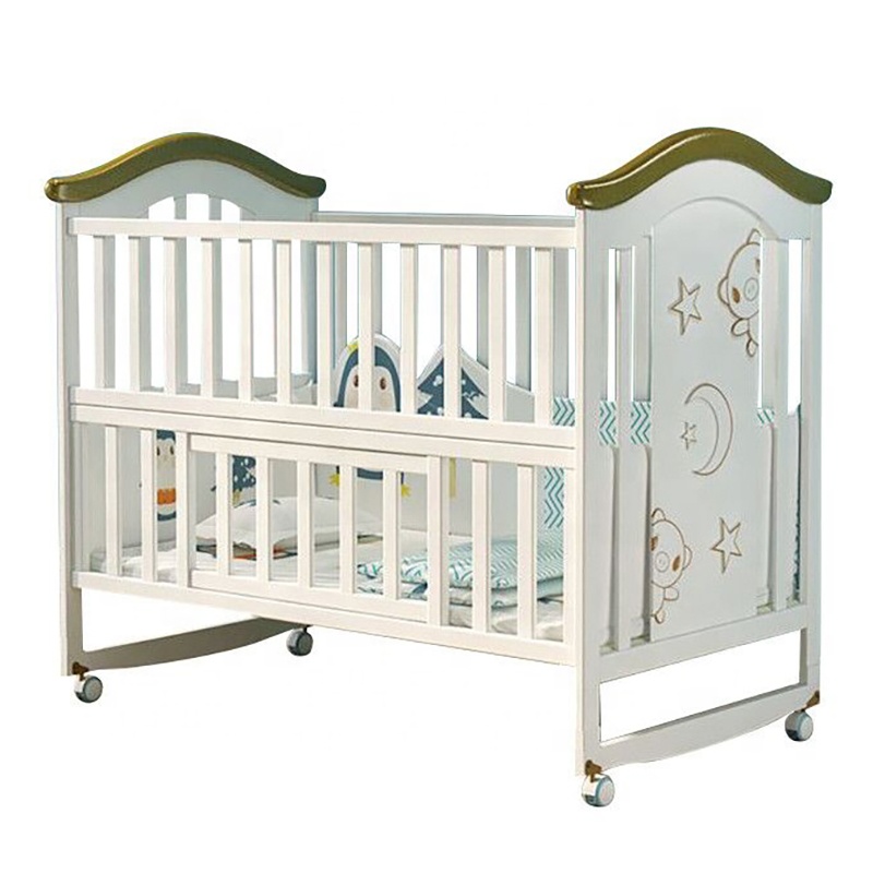 Set giường cũi gỗ cho bé MBVT''S 4in1 White Lux 2 set giuong cui go cho be kidsplaza 4in1 white lux 716b 10
