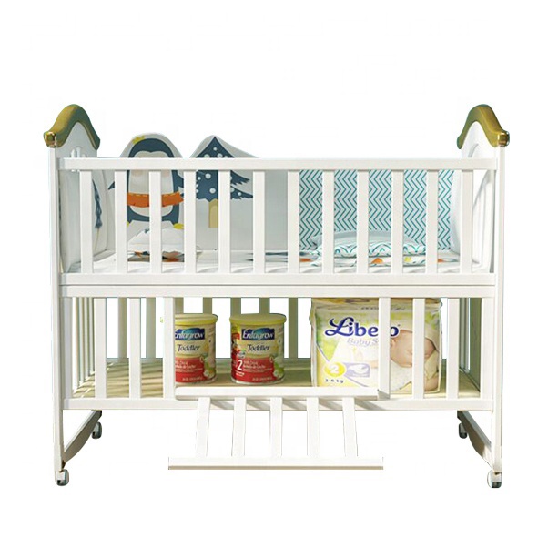 Set giường cũi gỗ cho bé MBVT''S 4in1 White Lux 3 set giuong cui go cho be kidsplaza 4in1 white lux 716b 5