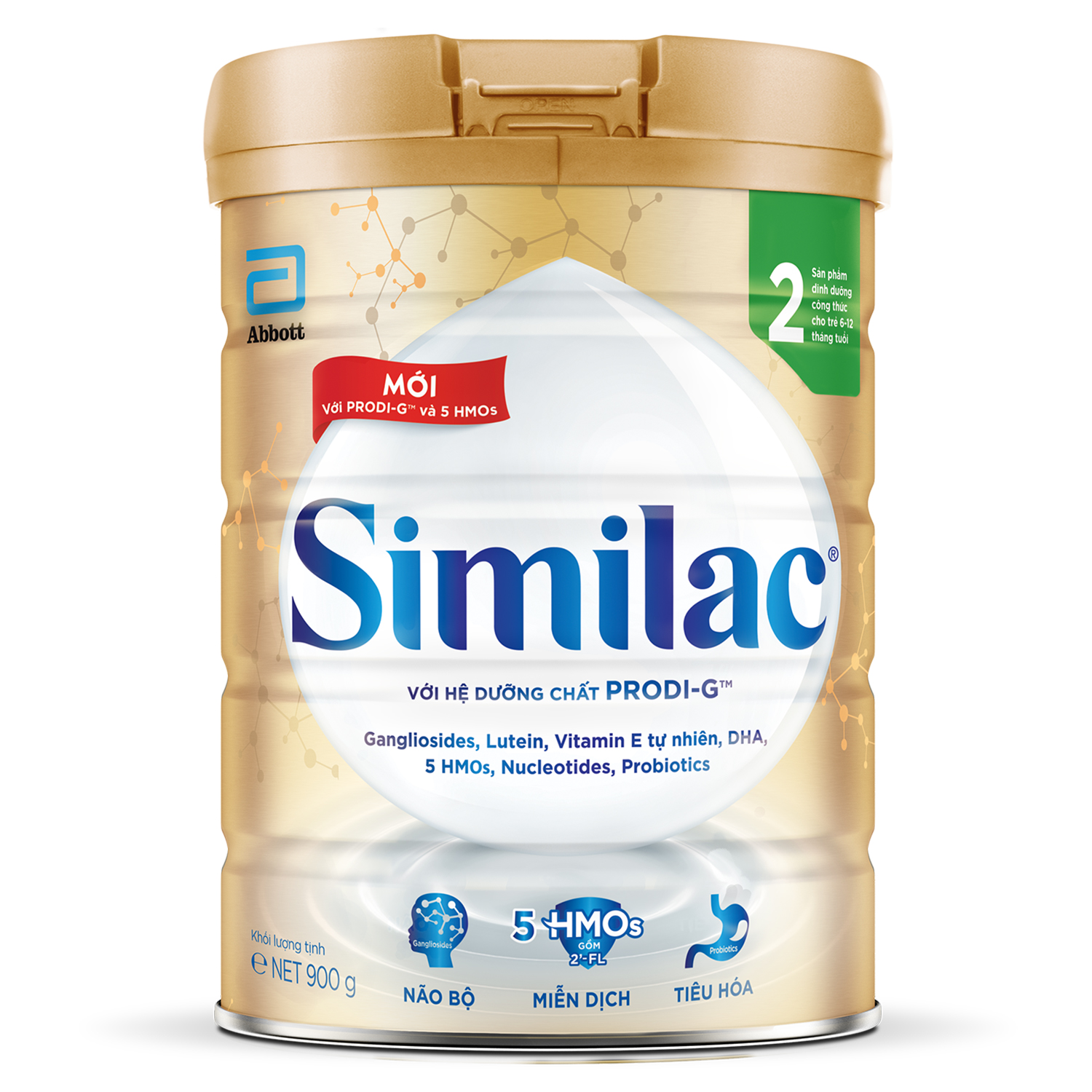 Sữa bột Similac Prodi-G & 5HMO số 2 900g (cho bé 6-12 tháng tuổi)