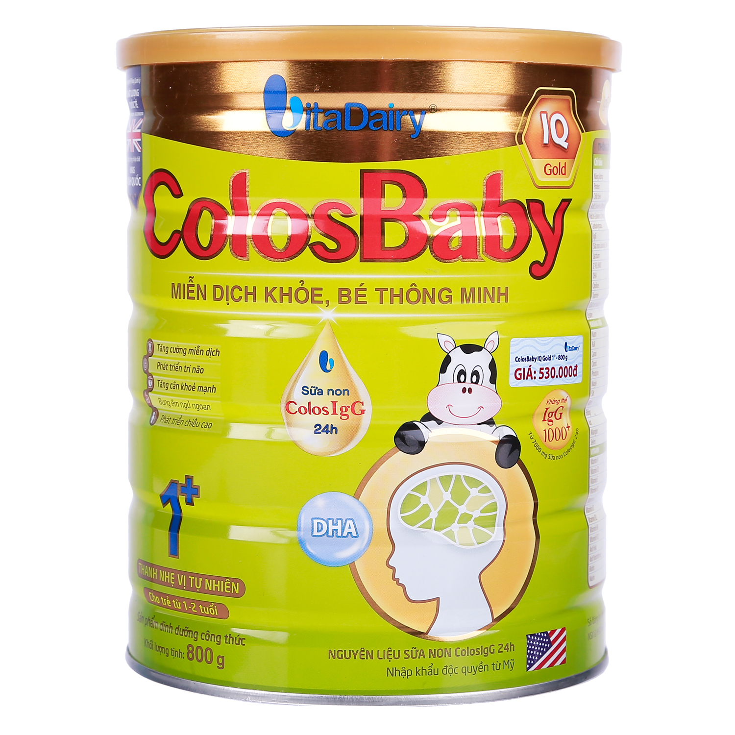 Sữa bột Colosbaby IQ Gold 1+ 800g  (1-2Y)
