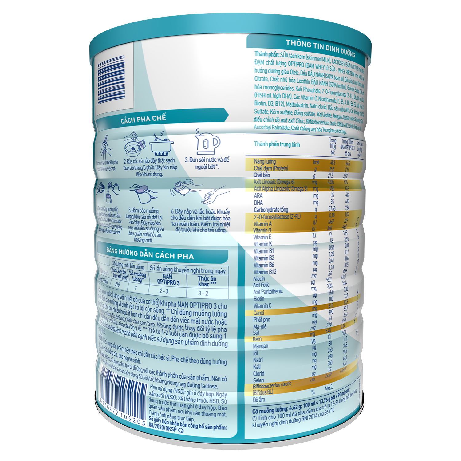Sữa Nan HMO Optipro 3 1,7kg