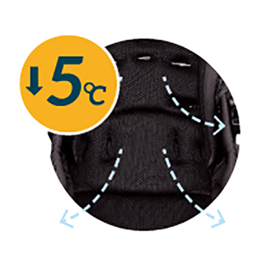 Lưng ghế xe đẩy Combi Umbretta Premium giúp tản nhiệt